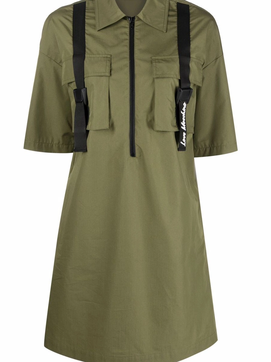 Affordable Moschino zip-up Women cotton-blend dress Love 0406